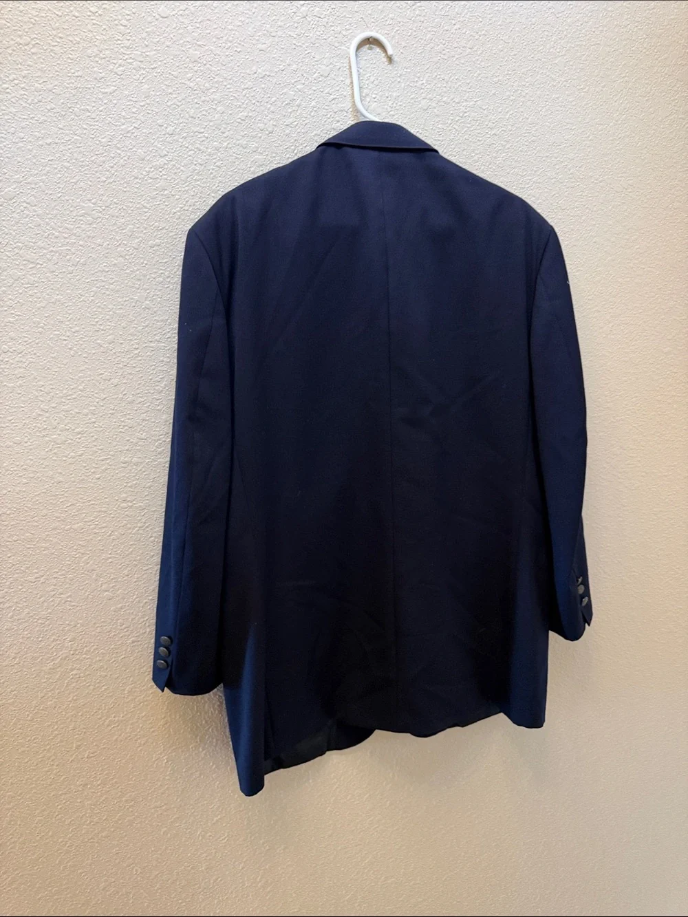 Oscar de la Renta Navy Single-Button Blazer